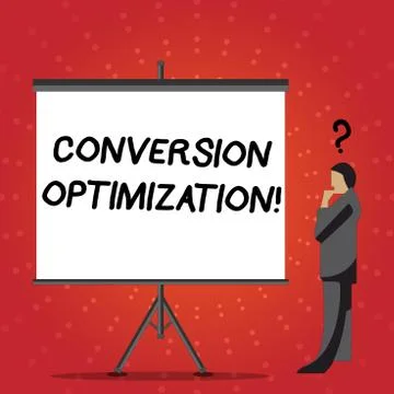 Conceptual hand writing showing Conversion Optimization. Business photo text  Stock Illustration
