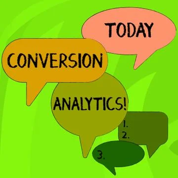 Conceptual hand writing showing Conversion Analytics. Business photo text action Illustrazione stock
