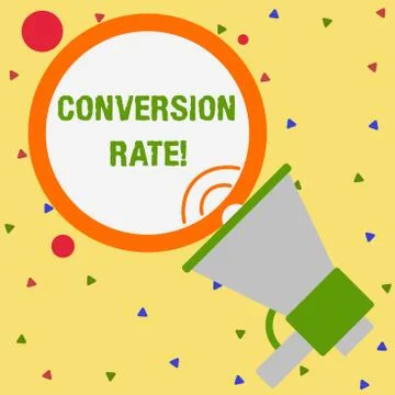 Conceptual hand writing showing Conversion Rate. Business photo showcasing 스톡 일러스트