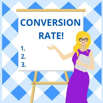Conceptual hand writing showing Conversion Rate. Business photo showcasing イラスト素材