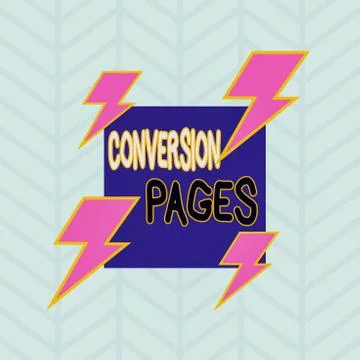 Conceptual hand writing showing Conversion Pages. Business photo text appears in イラスト素材