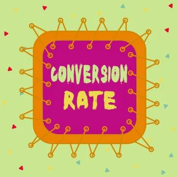 Conceptual hand writing showing Conversion Rate. Business photo showcasing 스톡 일러스트