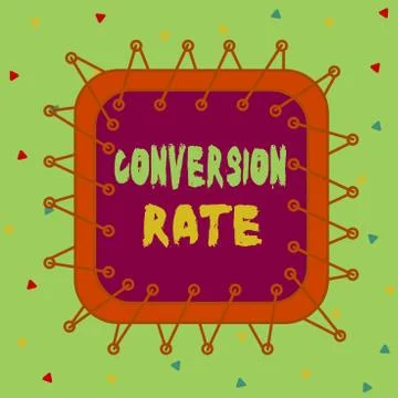 Conceptual hand writing showing Conversion Rate. Business photo showcasing Stockillustratie