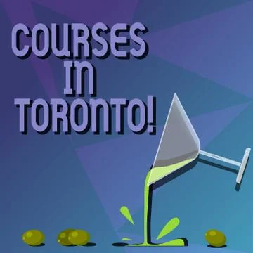 Conceptual hand writing showing Courses In Toronto. Business photo text Stock Illustration