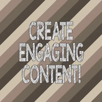 Conceptual hand writing showing Create Engaging Content. Business photo text Stock Illustration