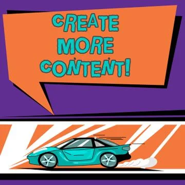 Conceptual hand writing showing Create More Content. Business photo text write Stock Illustration