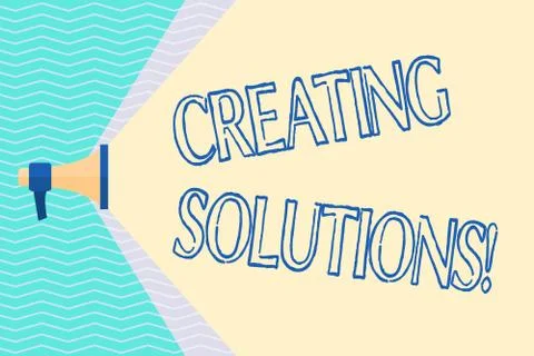Conceptual hand writing showing Creating Solutions. Business photo text Make イラスト素材