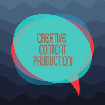 Conceptual hand writing showing Creative Content Production. Business photo イラスト素材