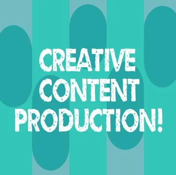 Conceptual hand writing showing Creative Content Production. Business photo 스톡 일러스트