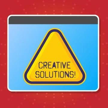 Conceptual hand writing showing Creative Solutions. Business photo text menta 库存插图