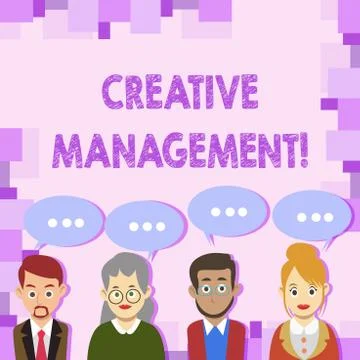 Conceptual hand writing showing Creative Management. Business photo showcasing Stock Illustration