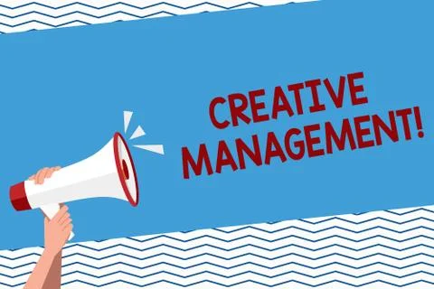 Conceptual hand writing showing Creative Management. Business photo text Stock Illustration