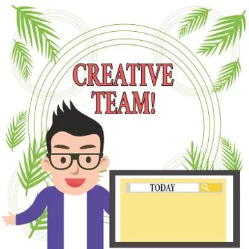 Conceptual hand writing showing Creative Team. Business photo showcasing Group Stock Illustration