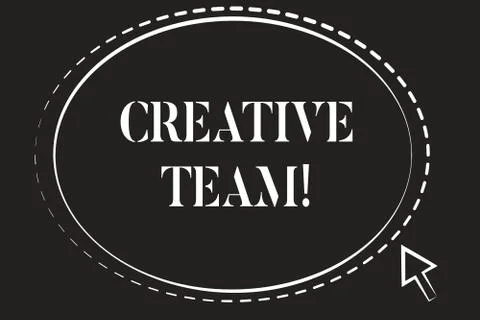 Conceptual hand writing showing Creative Team. Business photo text Group of Stock Illustration