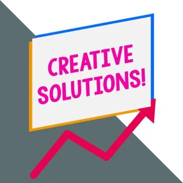 Conceptual hand writing showing Creative Solutions. Business photo showcasing Stockillustratie