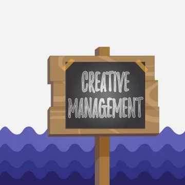 Conceptual hand writing showing Creative Management. Business photo showcasing Stock Illustration