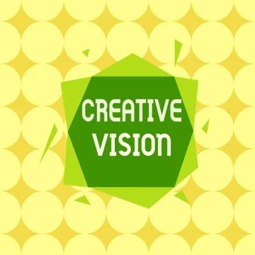 Conceptual hand writing showing Creative Vision. Business photo text process of Stock Illustration