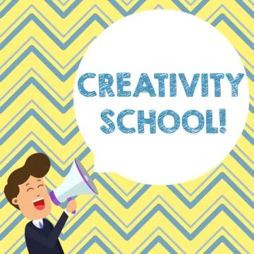 Conceptual hand writing showing Creativity School. Business photo text studen Illustrazione stock