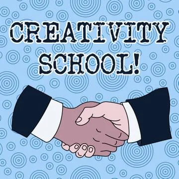 Conceptual hand writing showing Creativity School. Business photo text students Stock Illustration