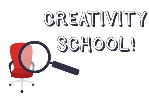 Conceptual hand writing showing Creativity School. Business photo text students 스톡 일러스트