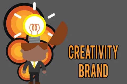 Conceptual hand writing showing Creativity Brand. Business photo text design Stock Illustration