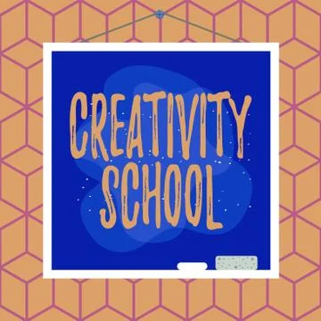 Conceptual hand writing showing Creativity School. Business photo text students Illustrazione stock