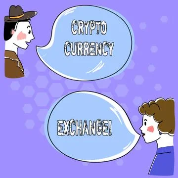 Conceptual hand writing showing Crypto Currency Exchange. Business photo text Stock Illustration