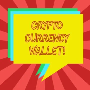 Conceptual hand writing showing Crypto Currency Wallet. Business photo Illustrazione stock
