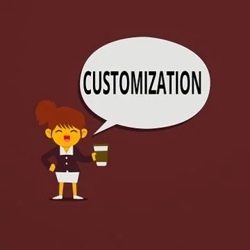 Conceptual hand writing showing Customization. Business photo showcasing 스톡 일러스트