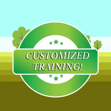 Conceptual hand writing showing Customized Training. Business photo showcasing Stock Illustration