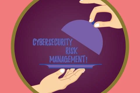 Conceptual hand writing showing Cybersecurity Risk Management. Business photo Illustration