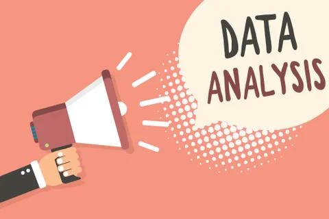 Conceptual hand writing showing Data Analysis. Business photo showcasing Illustrazione stock