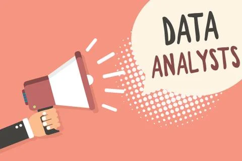 Conceptual hand writing showing Data Analysts. Business photo showcasing Illustrazione stock