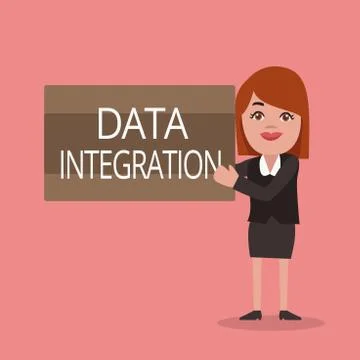 Conceptual hand writing showing Data Integration. Business photo text Stock Illustration