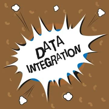 Conceptual hand writing showing Data Integration. Business photo text Stock Illustration