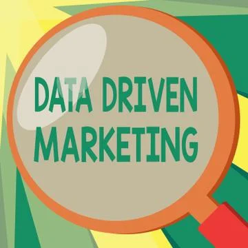 Conceptual hand writing showing Data Driven Marketing. Business photo showcas 스톡 일러스트