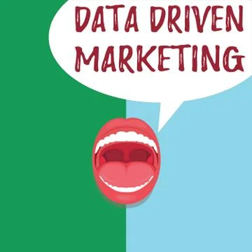 Conceptual hand writing showing Data Driven Marketing. Business photo text Stock Illustration