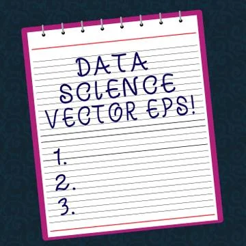 Conceptual hand writing showing Data Science photo Eps. Business photo text Stockillustratie