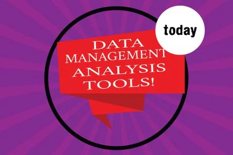 Conceptual hand writing showing Data Management Analysis Tools. Business photo Stock Illustration