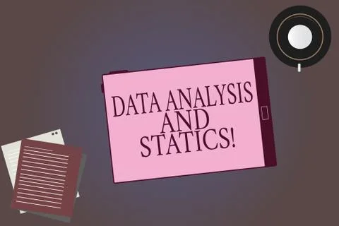 Conceptual hand writing showing Data Analysis And Statics. Business photo Illustrazione stock