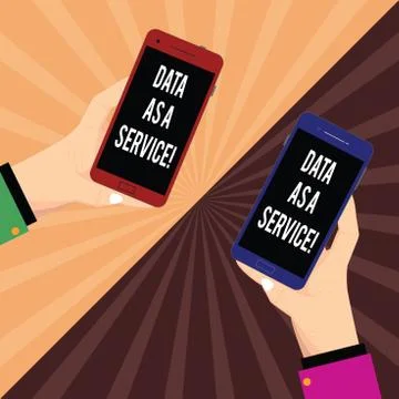 Conceptual hand writing showing Data As A Service. Business photo text Online Stockillustratie