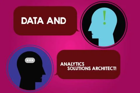 Conceptual hand writing showing Data And Analytics Solutions Architect. Business Illustrazione stock