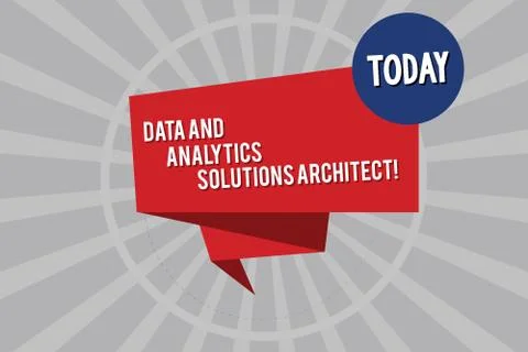 Conceptual hand writing showing Data And Analytics Solutions Architect. Business Illustrazione stock