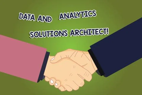 Conceptual hand writing showing Data And Analytics Solutions Architect. Business Illustrazione stock