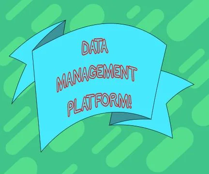 Conceptual hand writing showing Data Management Platform. Business photo text 스톡 일러스트