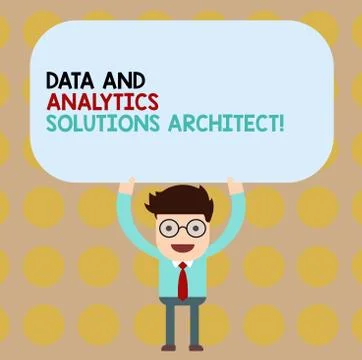 Conceptual hand writing showing Data And Analytics Solutions Architect. Business Illustrazione stock