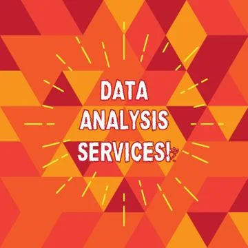 Conceptual hand writing showing Data Analysis Services. Business photo text an Illustrazione stock