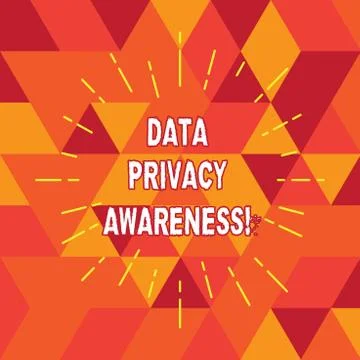Conceptual hand writing showing Data Privacy Awareness. Business photo text イラスト素材