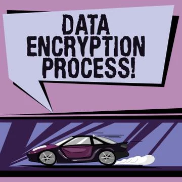 Conceptual hand writing showing Data Encryption Process. Business photo Stock Illustration