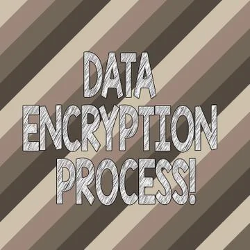 Conceptual hand writing showing Data Encryption Process. Business photo text The Stock Illustration